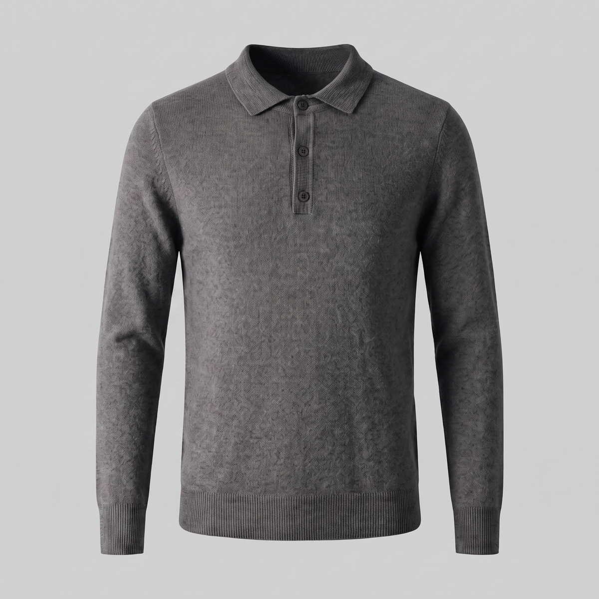 Herren Strickpullover aus Wolle mit Polokragen