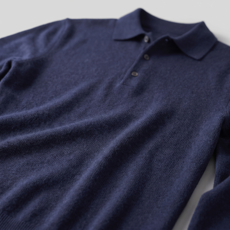 Herren Strickpullover aus Wolle mit Polokragen