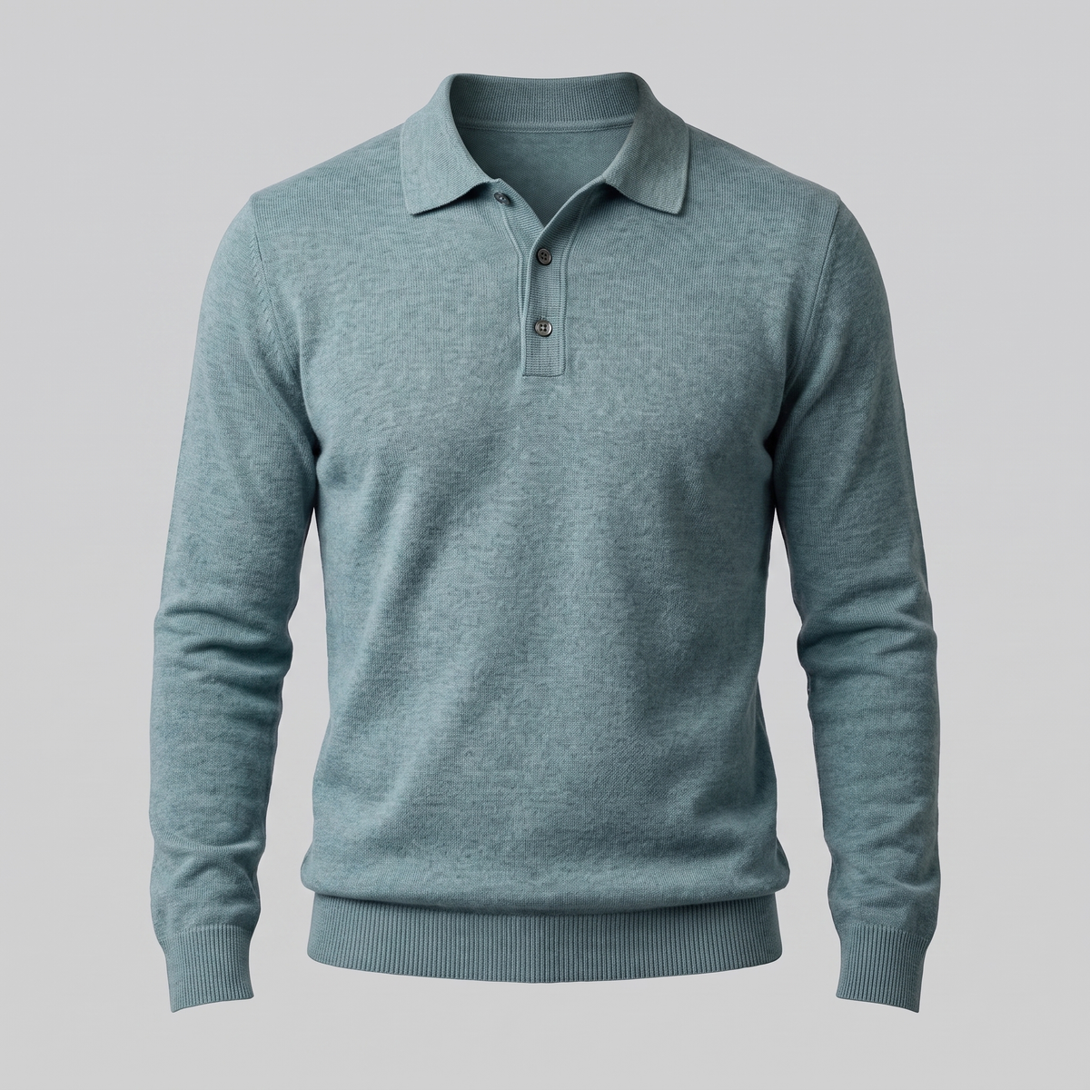 Herren Strickpullover aus Wolle mit Polokragen
