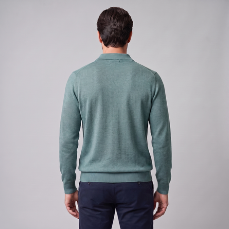 Herren Strickpullover aus Wolle mit Polokragen