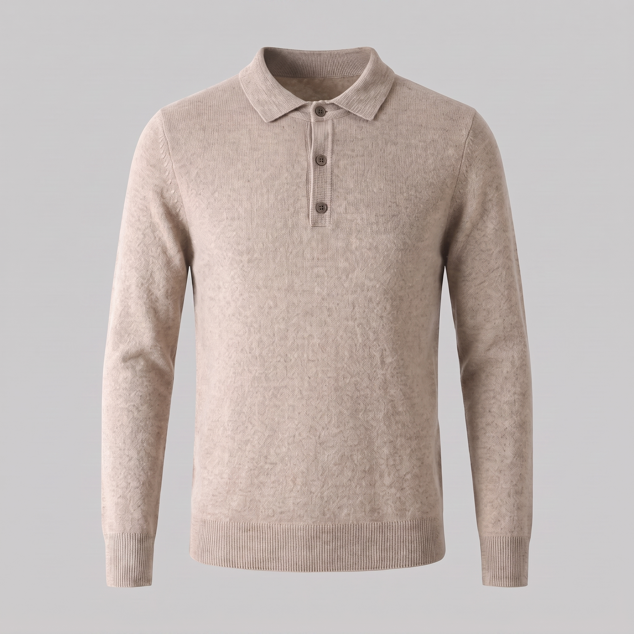 Herren Strickpullover aus Wolle mit Polokragen