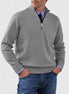 Herren Strickpullover mit Halb-Reißverschluss Relaxed Fit