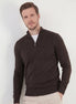 Herren Strickpullover mit Halbem Reißverschluss