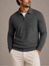 Herren Strickpullover mit Polokragen und Viertelreißverschluss