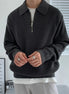 Herren Strickpullover mit Reißverschluss und lockerer Passform