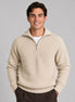 Herren Strickpullover mit Stehkragen und Reißverschluss