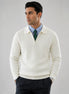 Herren Strickpullover mit Stehkragen und Reißverschluss