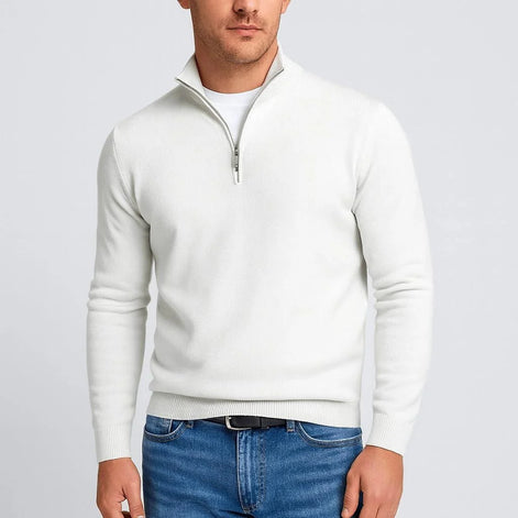 Herren Strickpullover mit V-Ausschnitt aus Merinowolle