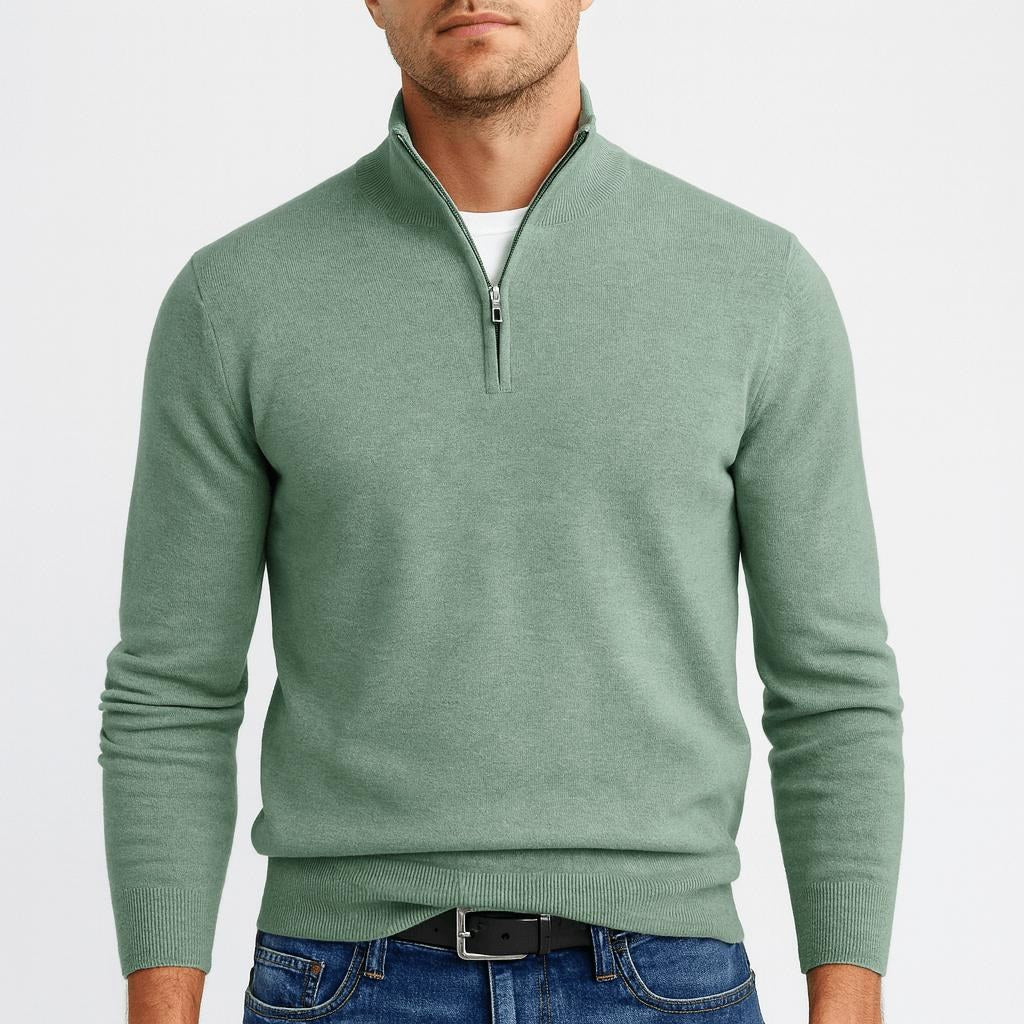 Herren Strickpullover mit V-Ausschnitt aus Merinowolle