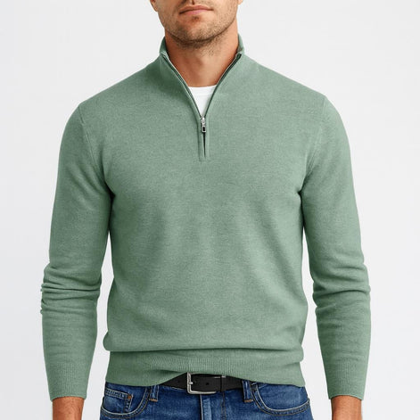 Herren Strickpullover mit V-Ausschnitt aus Merinowolle