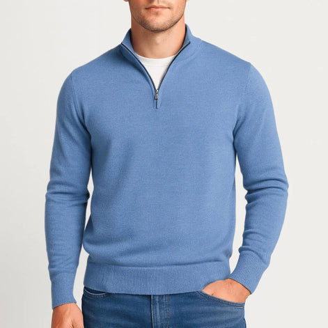 Herren Strickpullover mit V-Ausschnitt aus Merinowolle