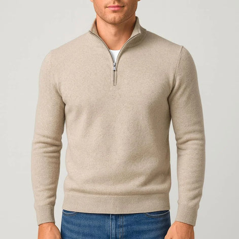 Herren Strickpullover mit V-Ausschnitt aus Merinowolle