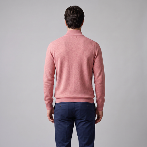 Herren Strickpullover mit kurzem Reissverschluss