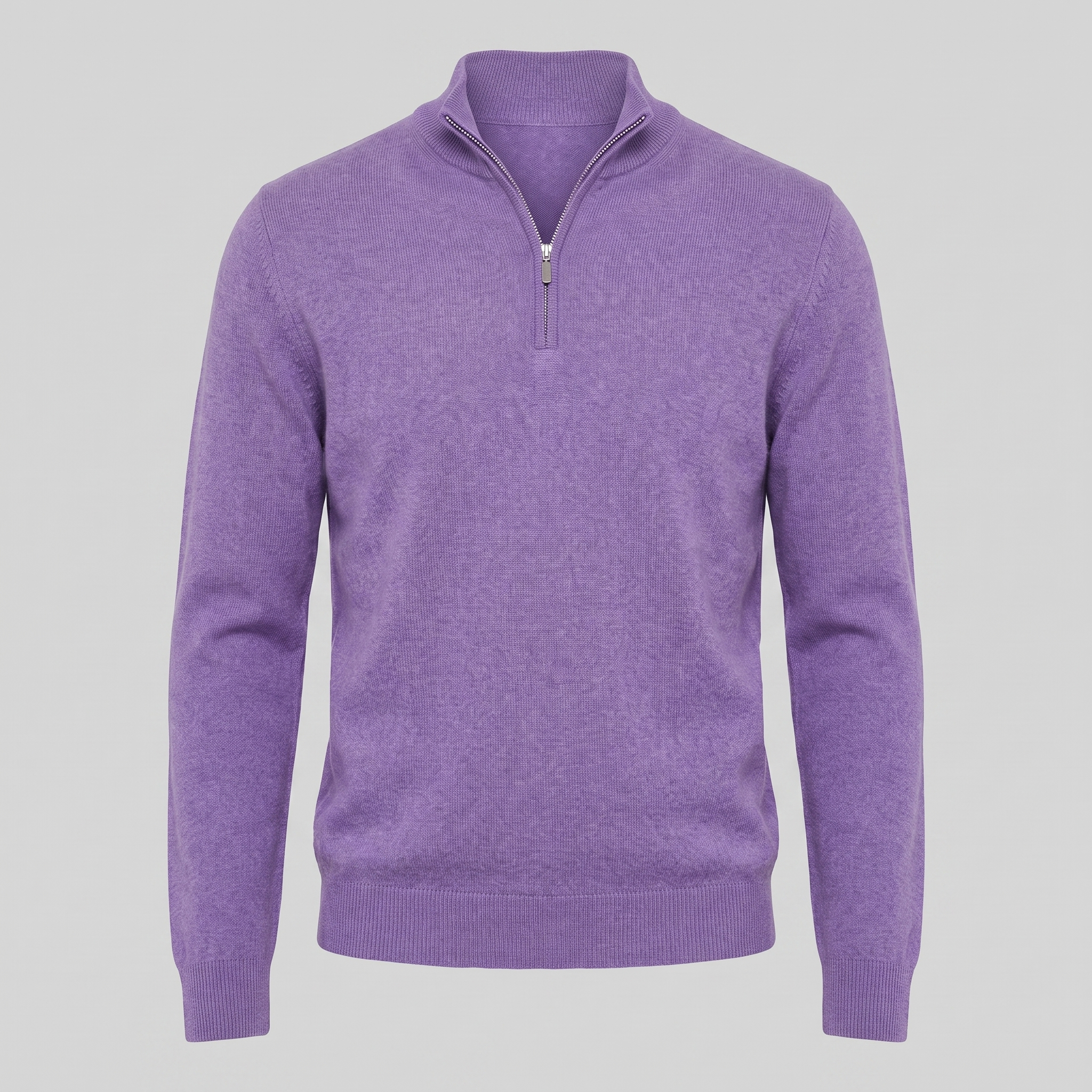 Herren Strickpullover mit kurzem Reissverschluss