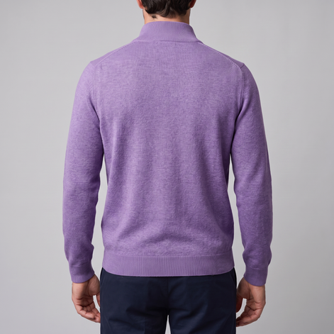 Herren Strickpullover mit kurzem Reissverschluss