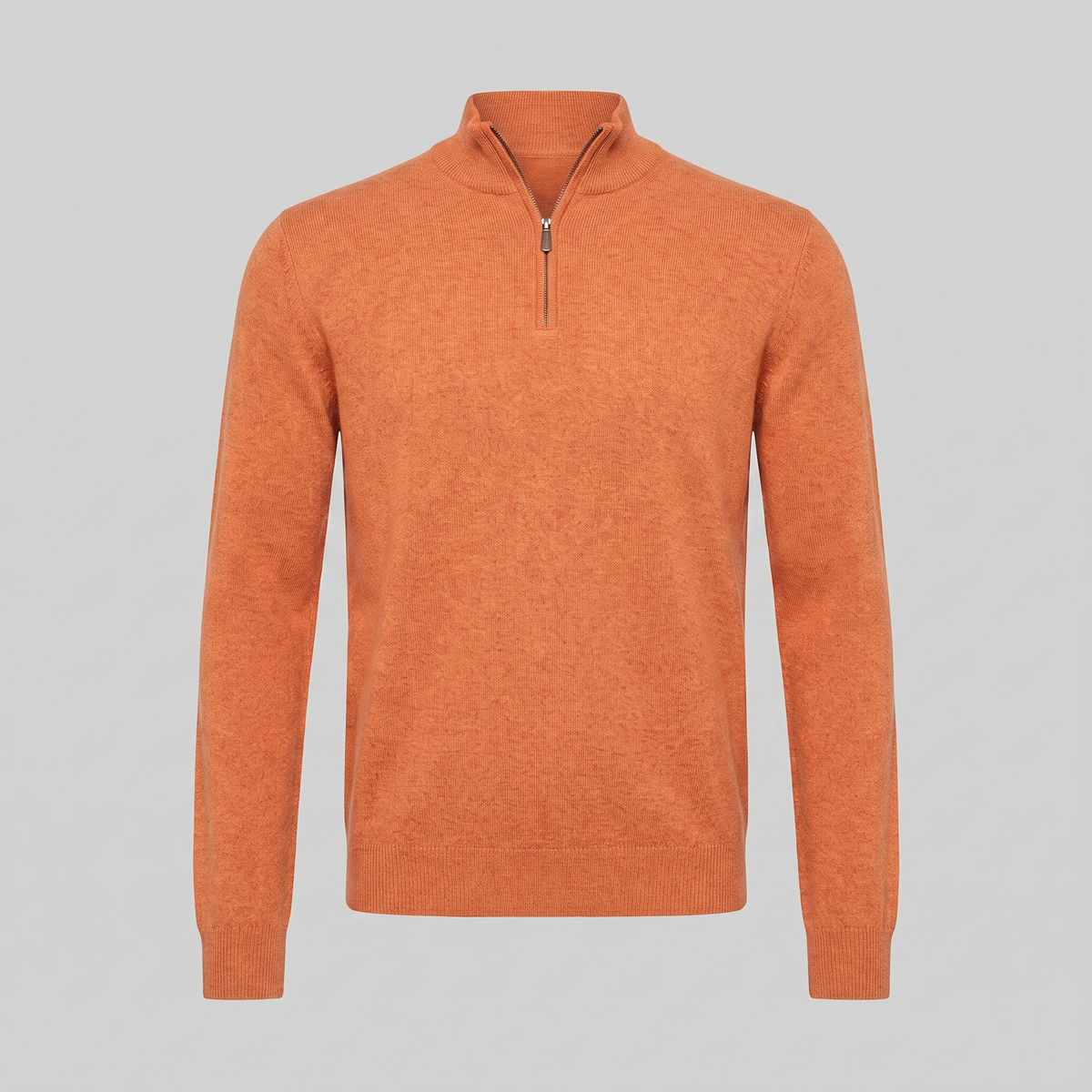Herren Strickpullover mit kurzem Reissverschluss