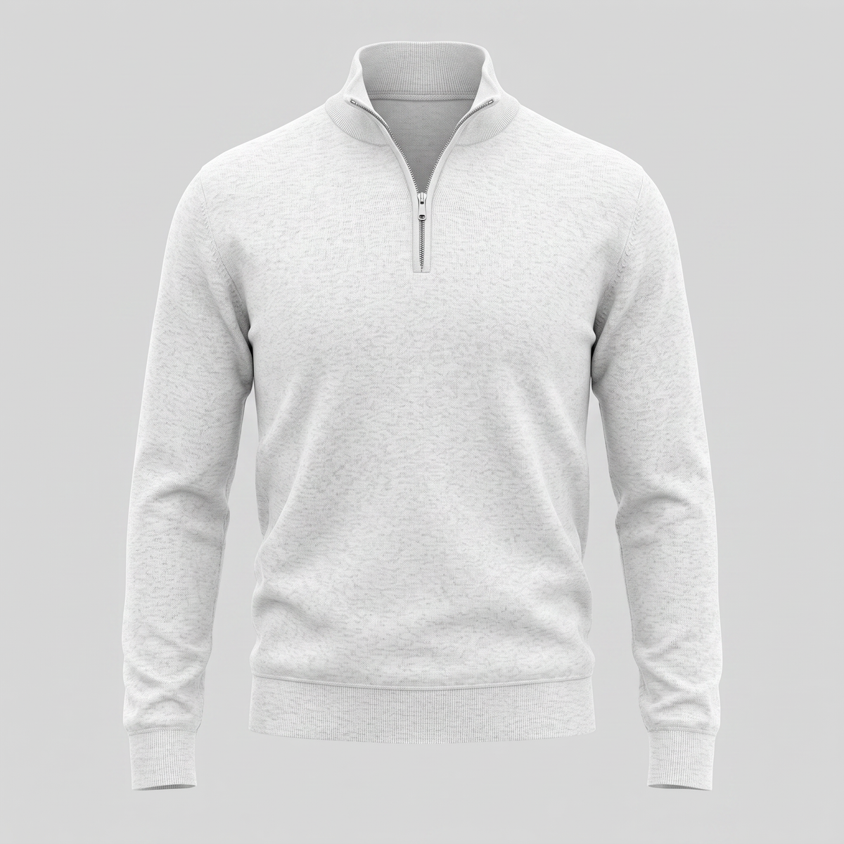 Herren Strickpullover mit kurzem Reissverschluss