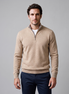 Herren Strickpullover mit kurzem Reissverschluss