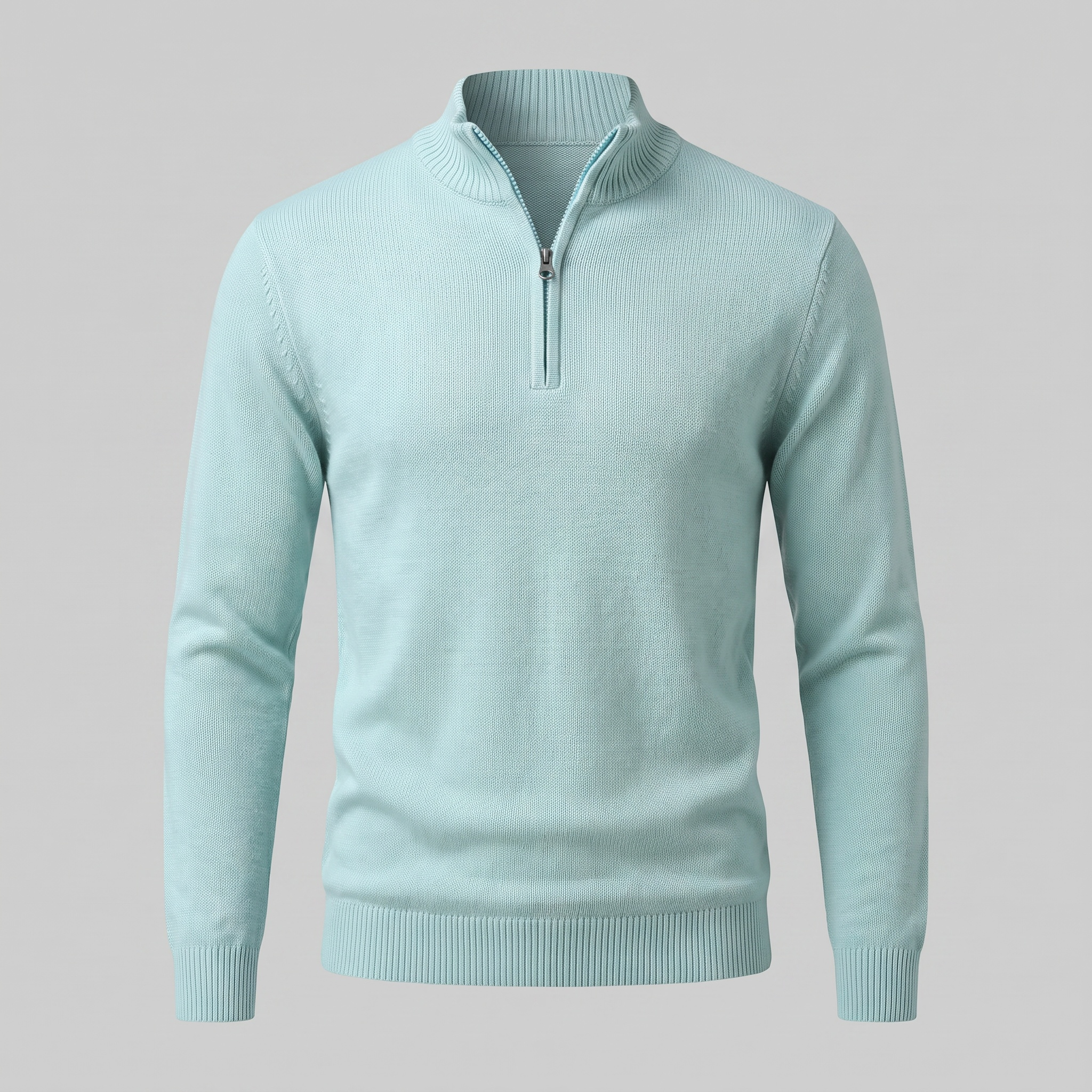 Herren Strukturpullover mit Quarter-Zip