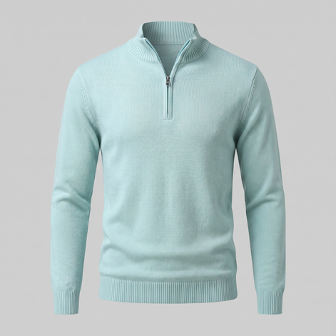 Herren Strukturpullover mit Quarter-Zip