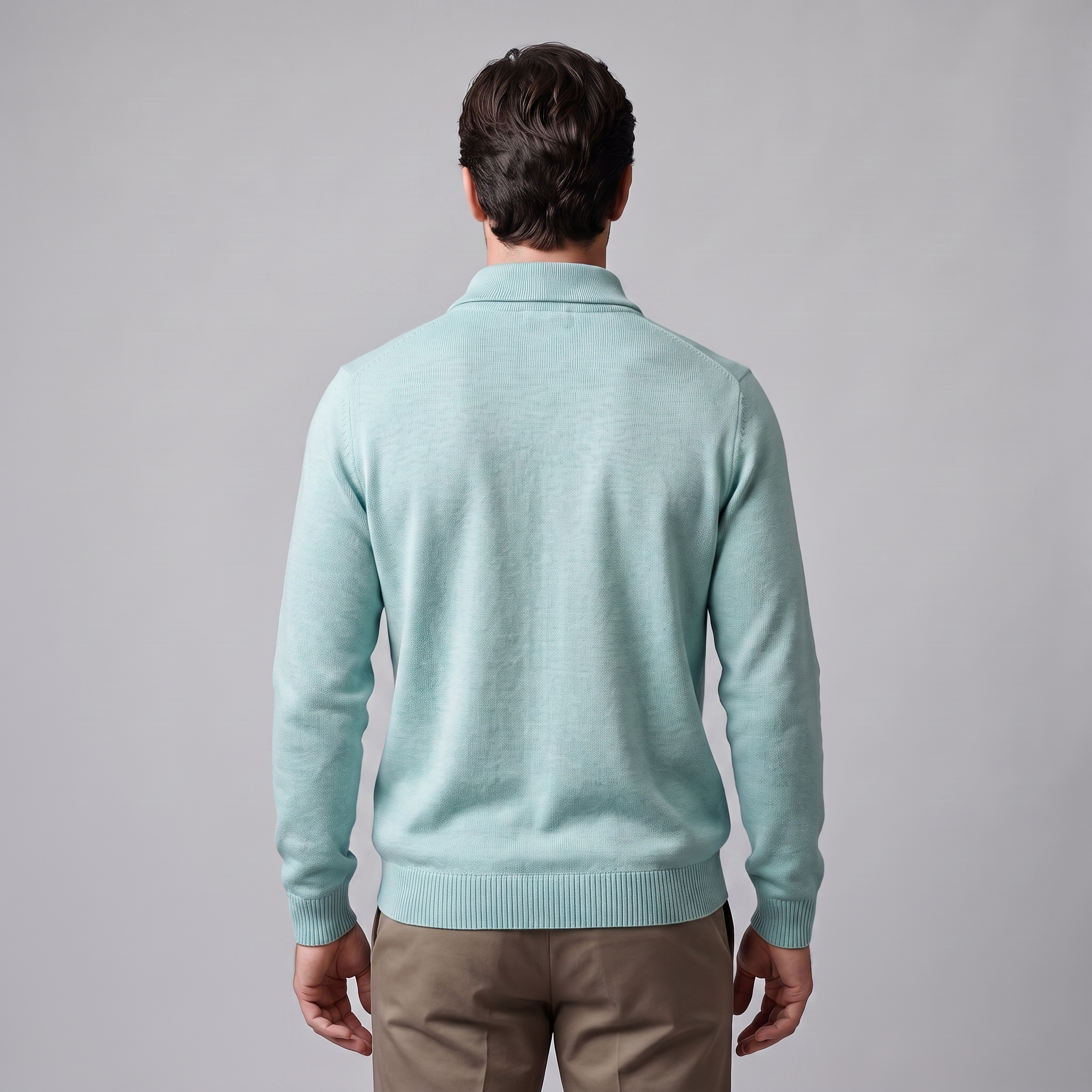 Herren Strukturpullover mit Quarter-Zip