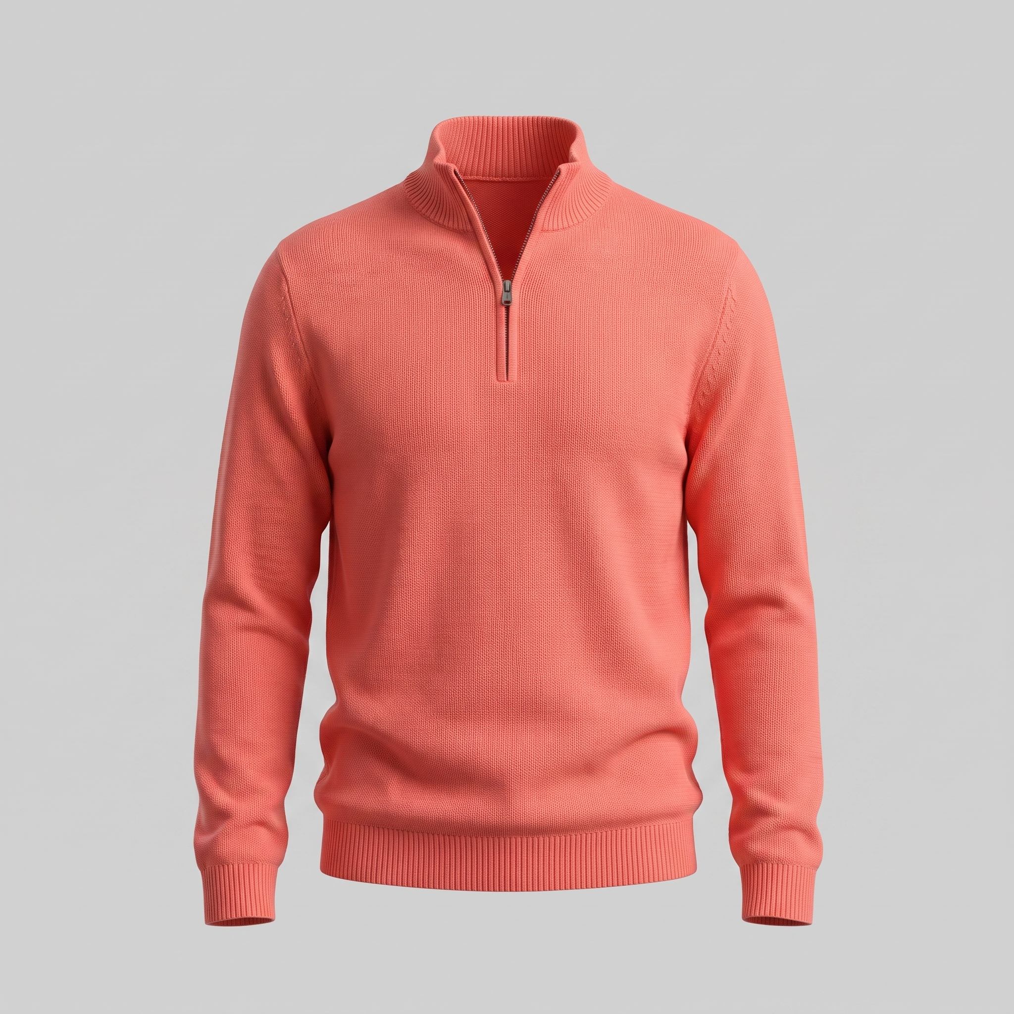 Herren Strukturpullover mit Quarter-Zip