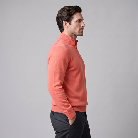 Herren Strukturpullover mit Quarter-Zip