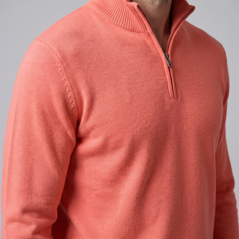 Herren Strukturpullover mit Quarter-Zip