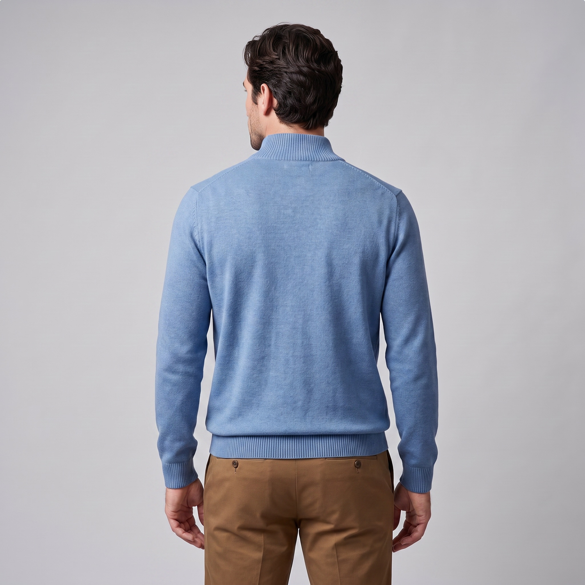 Herren Strukturpullover mit Quarter-Zip