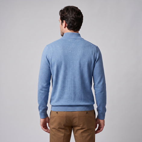 Herren Strukturpullover mit Quarter-Zip