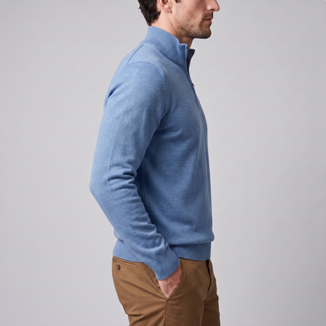 Herren Strukturpullover mit Quarter-Zip