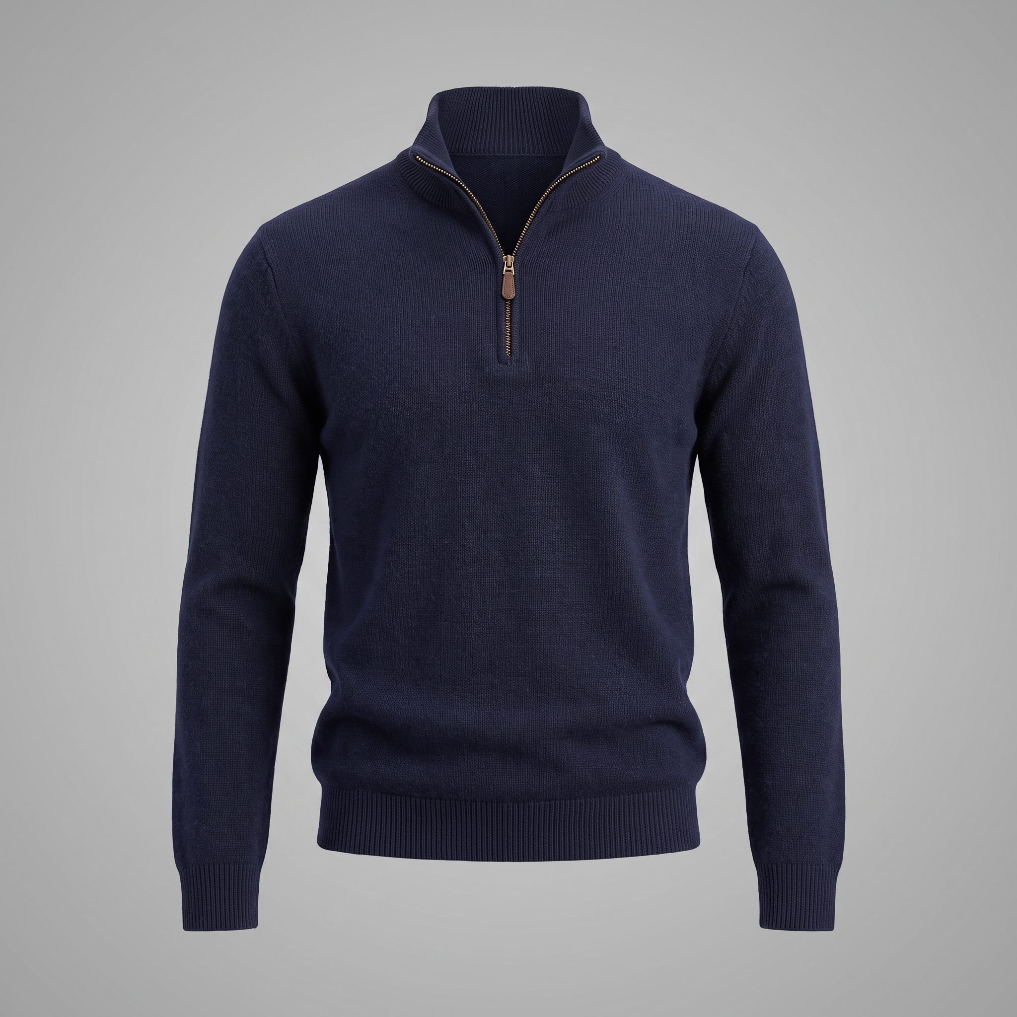 Herren Strukturpullover mit Quarter-Zip