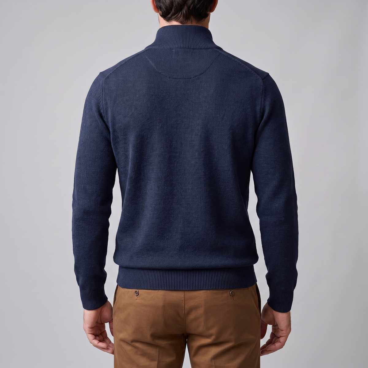 Herren Strukturpullover mit Quarter-Zip