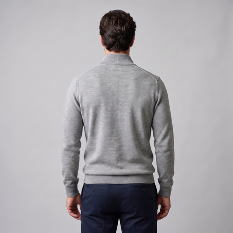 Herren Strukturpullover mit Quarter-Zip