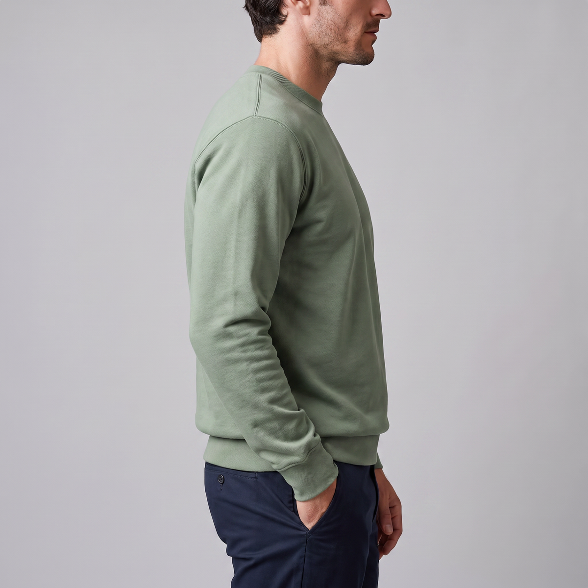 Herren Sweatshirt mit Rundhalsausschnitt