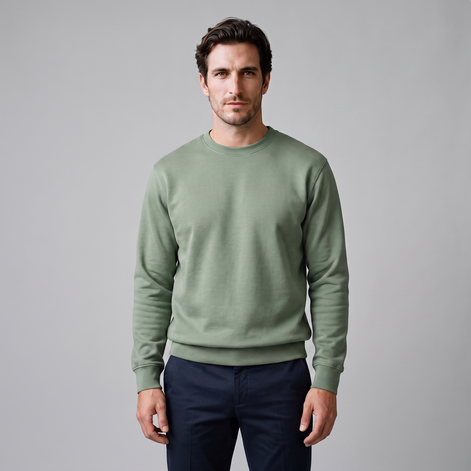 Herren Sweatshirt mit Rundhalsausschnitt