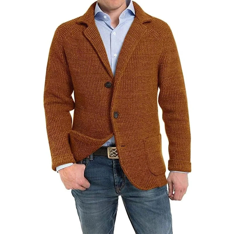 Herren Taillierte Strickjacke Eleganter Schnitt