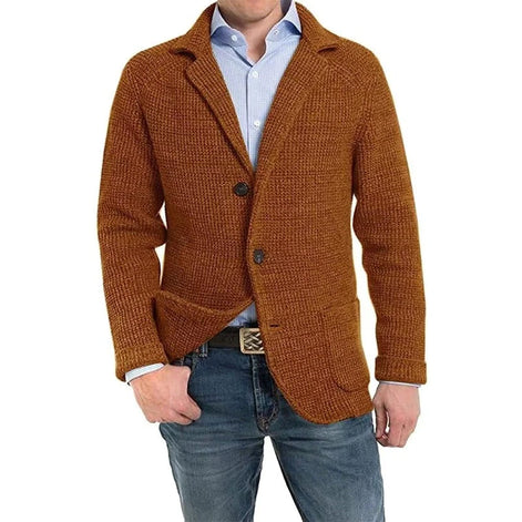 Herren Taillierte Strickjacke Eleganter Schnitt