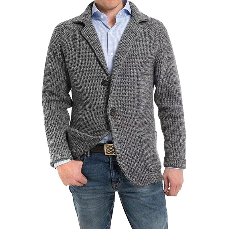 Herren Taillierte Strickjacke Eleganter Schnitt