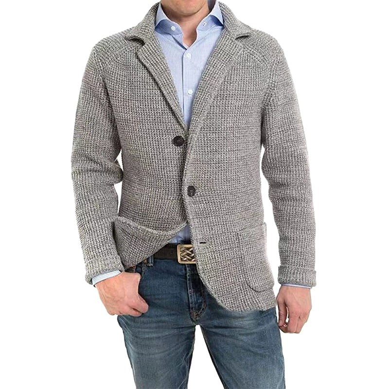 Herren Taillierte Strickjacke Eleganter Schnitt