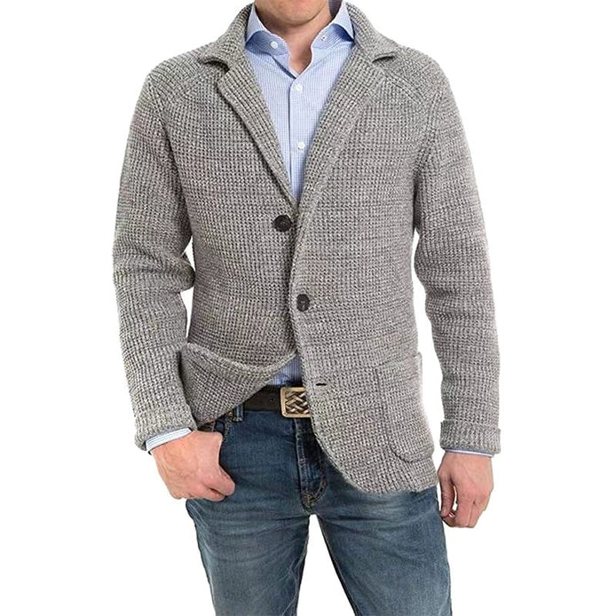 Herren Taillierte Strickjacke Eleganter Schnitt