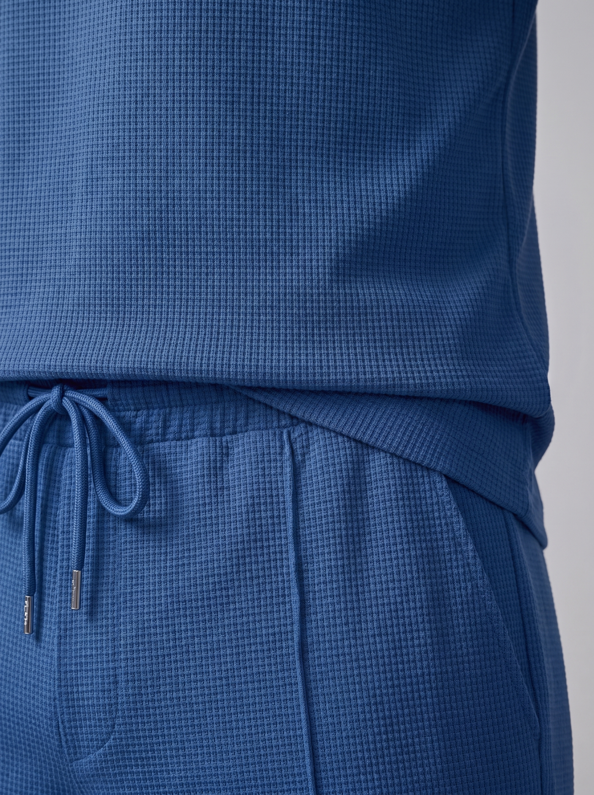 Herren Trainingsanzug-Set mit Waffelstrick und Quarter-Zip