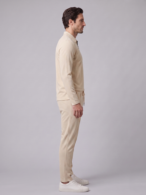 Herren Trainingsanzug-Set mit Waffelstrick und Quarter-Zip