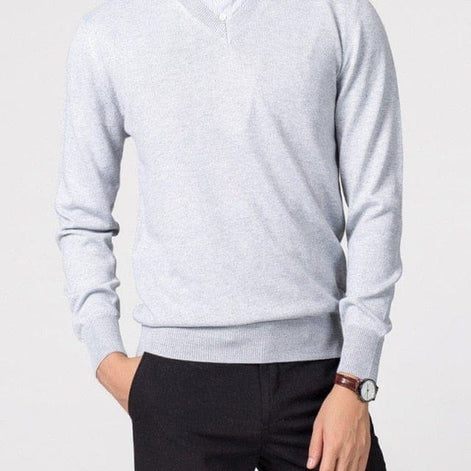 Herren V-Ausschnitt Pullover Klassisch Gestrickt