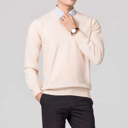 Herren V-Ausschnitt Pullover Klassisch Gestrickt