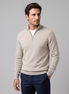 Herren V-Ausschnitt-Pullover mit Reissverschluss-Detail