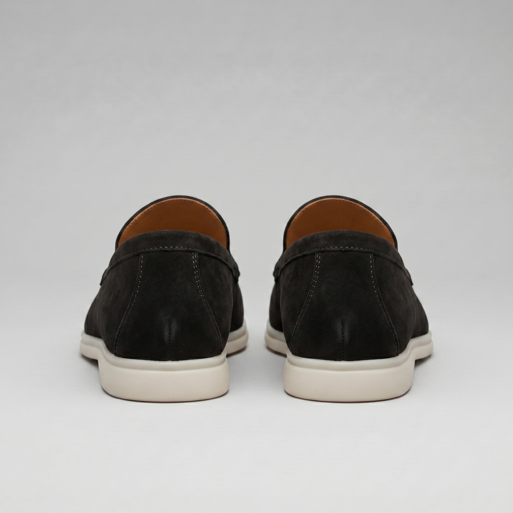 Herren Veloursleder Schwarze Loafer