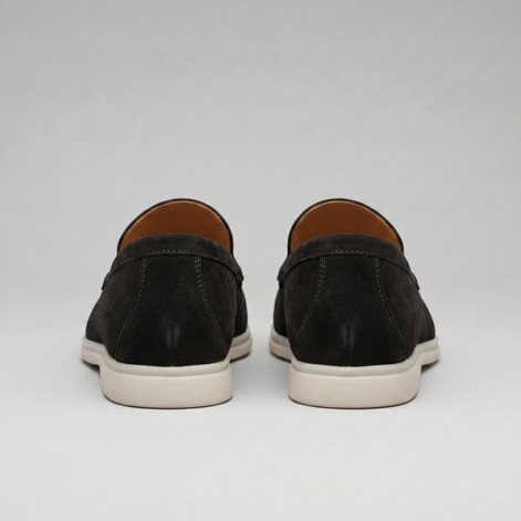 Herren Veloursleder Schwarze Loafer
