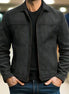 Herren Vintage Fliegerjacke mit Reißverschluss für Freizeit
