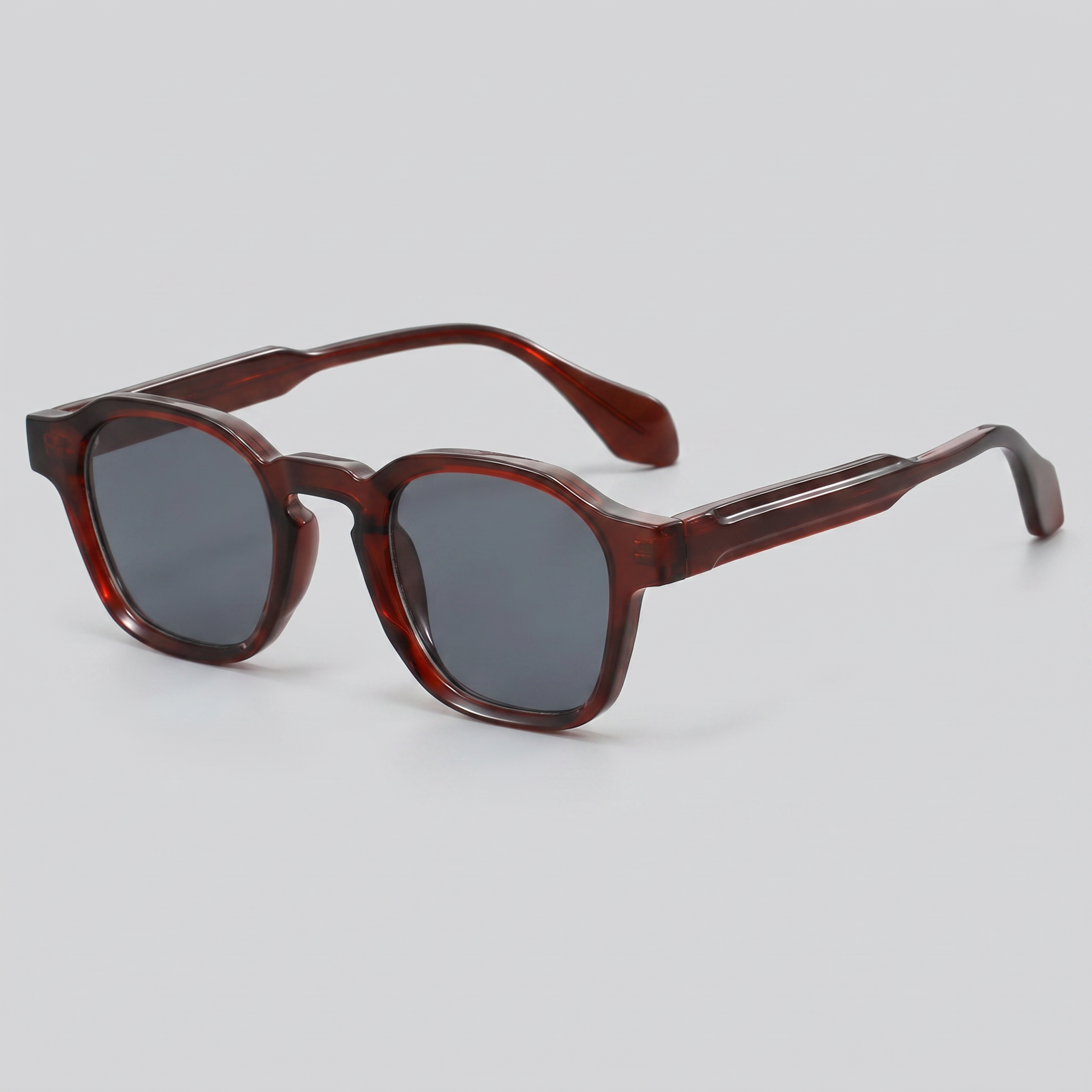 Herren Vintage Quadratische Sonnenbrillen Mit Dunklen Gläsern